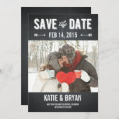 Fettformatierte Chalkboards speichern Datumskarten Save The Date (Vorne/Hinten)