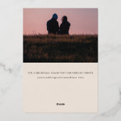 Fettformatierte Date Triple-Foto-Save the Date-Kar Folieneinladung (Rückseite)