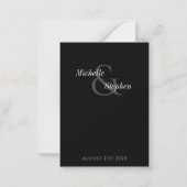 Fettformatierte monochrome Flachkarte Save the Dat Mitteilungskarte (Rückseite)