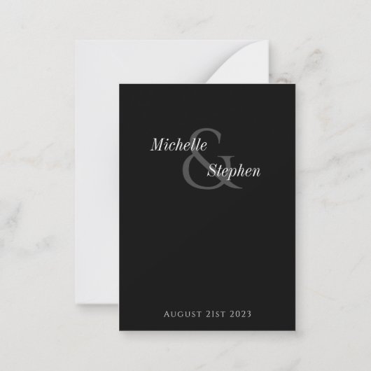 Fettformatierte monochrome Flachkarte Save the Dat Mitteilungskarte (Rückseite)