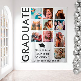 Fettformatierte Schwarz-weiße Foto-Background-Grad Wandteppich