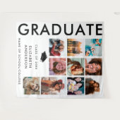 Fettformatierte Schwarz-weiße Foto-Background-Grad Wandteppich (Vorderseite (Horizontal))