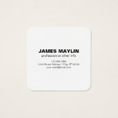 Fettformatierter bearbeitbarer Name | Einfach Schw (Rückseite)