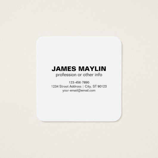 Fettformatierter bearbeitbarer Name | Einfach Schw (Rückseite)