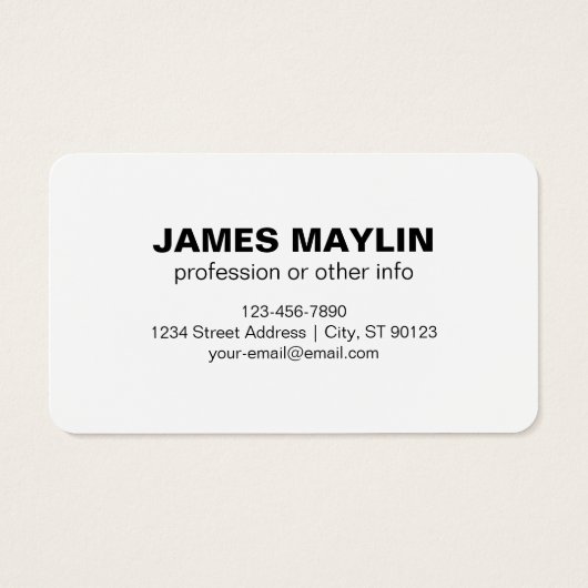 Fettformatierter bearbeitbarer Name | Einfach Schw (Rückseite)