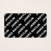 Fettformatierter bearbeitbarer Name | Einfach Schw (Vorderseite)