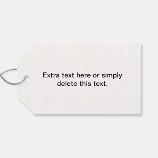 Fettformatierter bearbeitbarer Name | Einfach Schw Geschenkanhänger (Rückseite Horizontal)