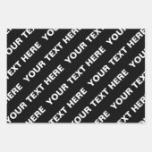 Fettformatierter bearbeitbarer Name | Einfach Schw Geschenkpapier Set (Vorderseite 2)