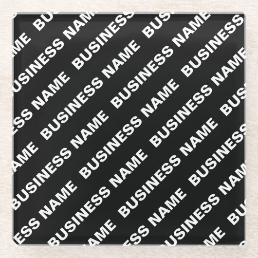 Fettformatierter bearbeitbarer Name | Einfach Schw Glasuntersetzer (Vorderseite)