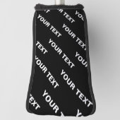 Fettformatierter bearbeitbarer Name | Einfach Schw Golf Headcover (Rotieren 90)