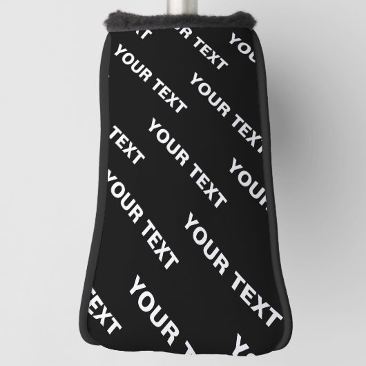 Fettformatierter bearbeitbarer Name | Einfach Schw Golf Headcover (Rotieren 90)