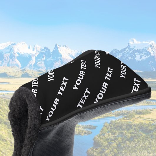 Fettformatierter bearbeitbarer Name | Einfach Schw Golf Headcover