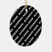 Fettformatierter bearbeitbarer Name | Einfach Schw Keramik Ornament (Rechts)