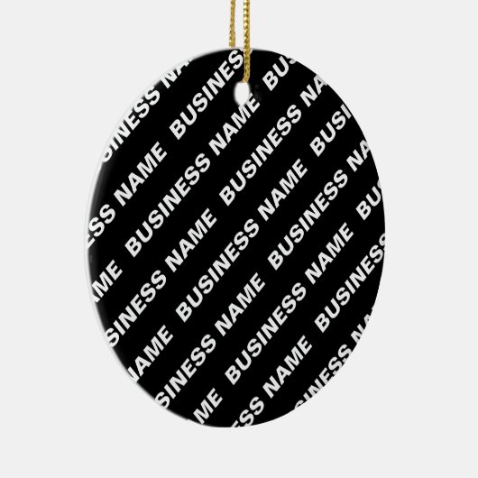 Fettformatierter bearbeitbarer Name | Einfach Schw Keramik Ornament (Rechts)