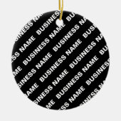 Fettformatierter bearbeitbarer Name | Einfach Schw Keramik Ornament (Vorne)