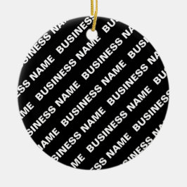 Fettformatierter bearbeitbarer Name | Einfach Schw Keramik Ornament