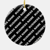 Fettformatierter bearbeitbarer Name | Einfach Schw Keramik Ornament (Hinten)