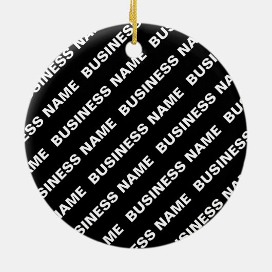 Fettformatierter bearbeitbarer Name | Einfach Schw Keramik Ornament (Hinten)
