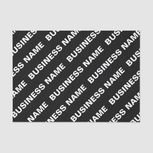 Fettformatierter bearbeitbarer Name | Einfach Schw Seidenpapier (Vorderseite)
