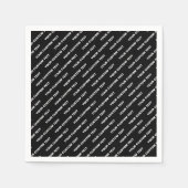 Fettformatierter bearbeitbarer Name | Einfach Schw Serviette (Vorderseite)