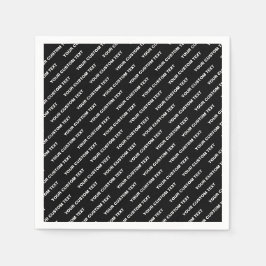 Fettformatierter bearbeitbarer Name | Einfach Schw Serviette