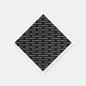 Fettformatierter bearbeitbarer Name | Einfach Schw Serviette (Ecke)