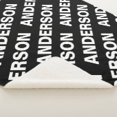 Fettformatierter bearbeitbarer Name | Einfach Schw Sherpadecke (3/4)