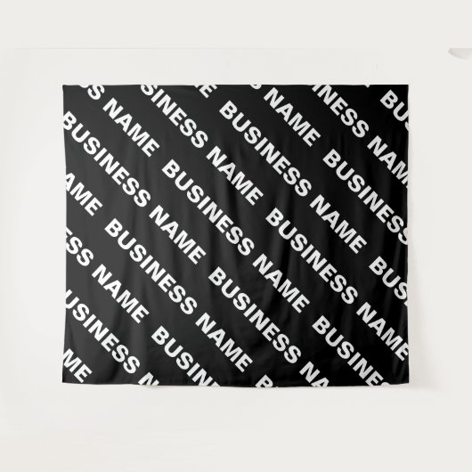 Fettformatierter bearbeitbarer Name | Einfach Schw Wandteppich (Vorderseite (Horizontal))