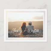 Fettformatierter Border Handgeschriebene Namen und Ankündigungspostkarte (Vorderseite)