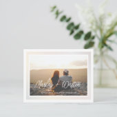 Fettformatierter Border Handgeschriebene Namen und Ankündigungspostkarte (Stehend Vorderseite)