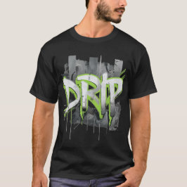 Fettformatierter Graffiti-TROPFEN-Text mit Neon Gr T-Shirt