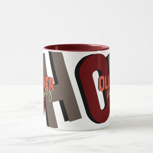 Fettformatierter Name mit Shadow Tasse (Zentrum)