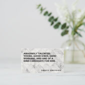 Fettformatierter Text | Marmorfliesen Visitenkarte (Stehend Vorderseite)