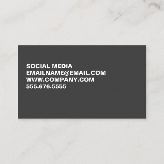 Fettformatierter Text | Marmorfliesen Visitenkarte (Rückseite)