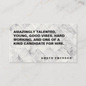 Fettformatierter Text | Marmorfliesen Visitenkarte (Vorderseite)