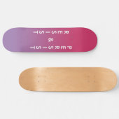 Fettformatierter Text rosa bis lila Gradient erhal Skateboard (Horizontal)