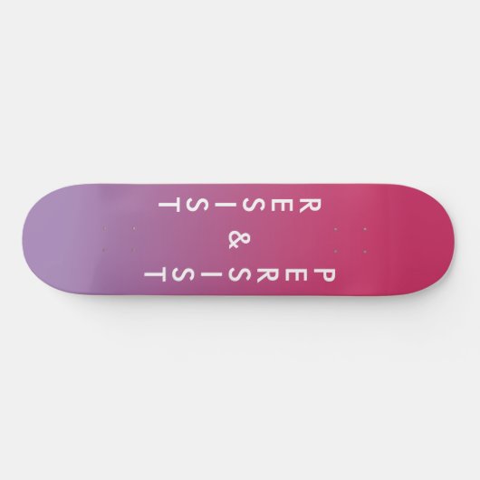 Fettformatierter Text rosa bis lila Gradient erhal Skateboard (Horizontal)