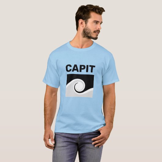 Fettformatierter Text und Abstrakte Waves T-Shirt (Vorne ganz)