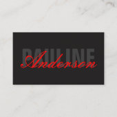 Fettformatierter und Extravaganter Text (rot) Visitenkarte (Vorderseite)