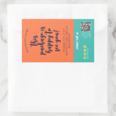 Fettformatiertes Etikett Aquamarin modern Rechteckiger Aufkleber (Tasche)