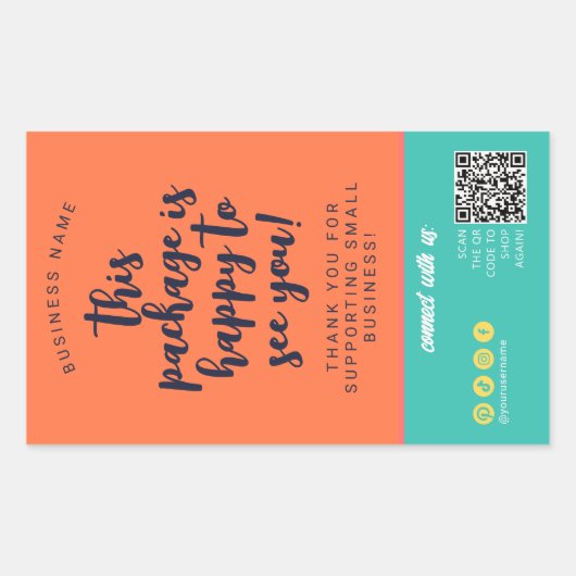 Fettformatiertes Etikett Aquamarin modern Rechteckiger Aufkleber (Vorderseite)