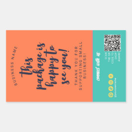 Fettformatiertes Etikett Aquamarin modern Rechteckiger Aufkleber