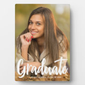 Fettformatiertes Foto Weißes Skript-Overlay Fotoplatte (Vorderseite)