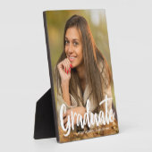 Fettformatiertes Foto Weißes Skript-Overlay Fotoplatte (Seite)