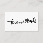 Fettformatiertes Handschriftzeichen auf Hochzeitsr Begleitkarte (Rückseite)