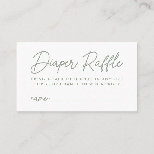 Fettformatierung des Green Baby Duwer Windelwanner Begleitkarte (Vorderseite)