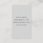 Fettformatierung, graue Textur Visitenkarte (Rückseite)