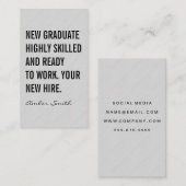 Fettformatierung, graue Textur Visitenkarte (Vorne/Hinten)