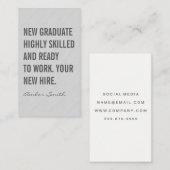 Fettformatierung, graue Textur Visitenkarte (Vorne/Hinten)