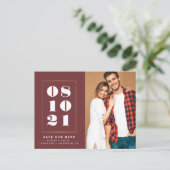 Fettformatierung rette unser Datum Postkarte (Stehend Vorderseite)